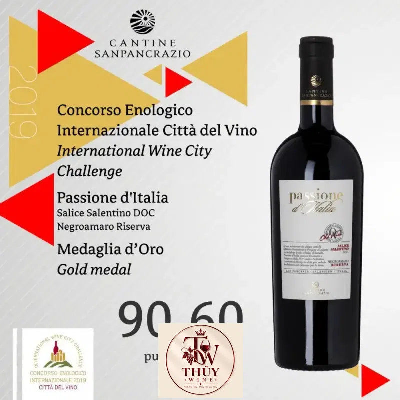 vang y passione ditalia cantine san pancrazio giá bao nhiêu
