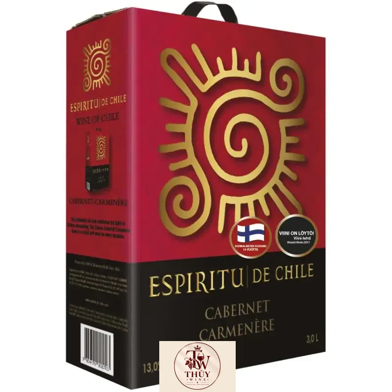 Vang bịch Chile mặt trời ESPIRITU DE CHILE 3 lít