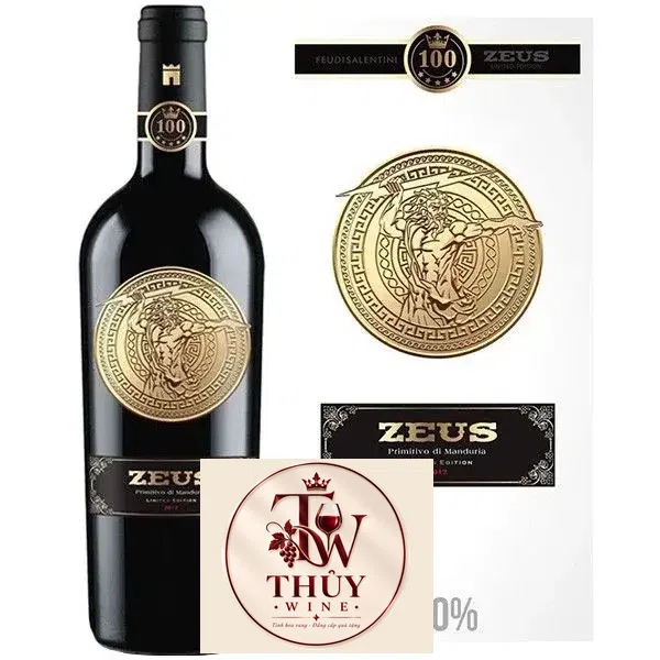 VANG Ý ZEUS PRIMITIVO DEL SALENTO LIMITED EDITION 19 ĐỘ