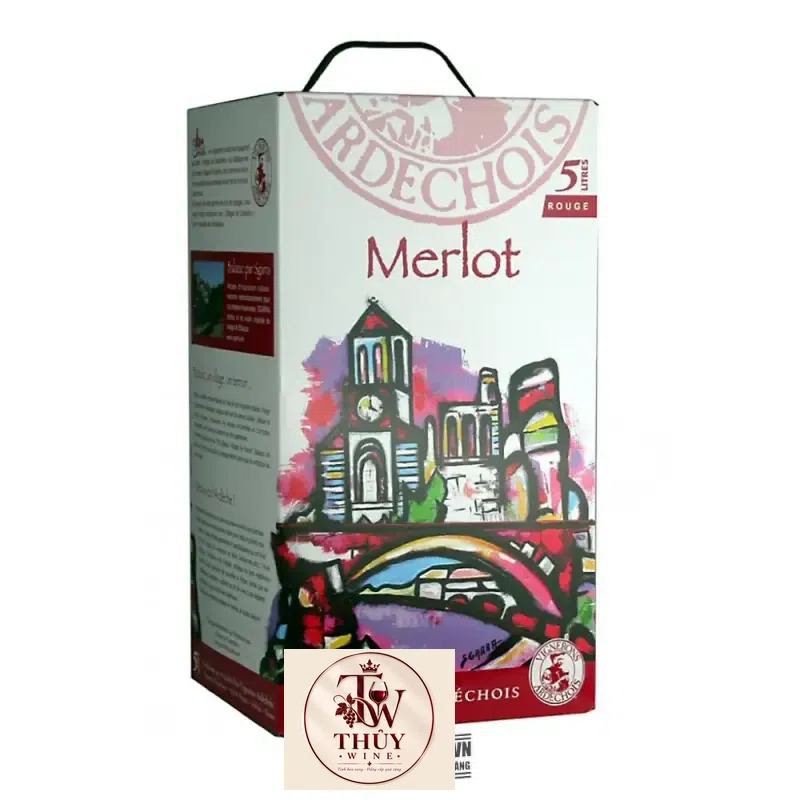 Vang bịch Pháp Vignerons Ardechois Merlot 5l