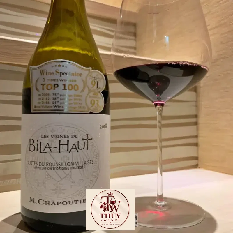 Mua vang phap bila haut les vignes de cotes du roussillon m chapoutier giá rẻ tại Hà Nội
