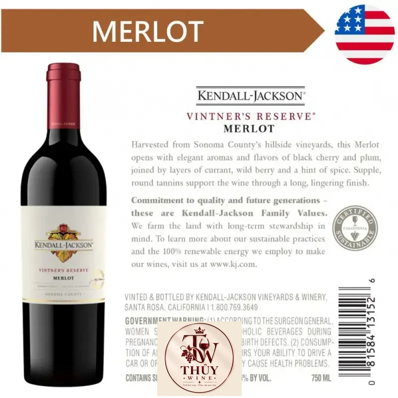 Địa chỉ bán ruou vang kendall jackson vintners reserve red giá rẻ nhất