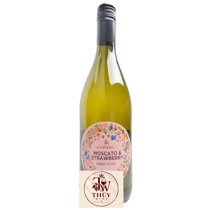 Vang Ý Moscato Strawberry Miravento uống ngon