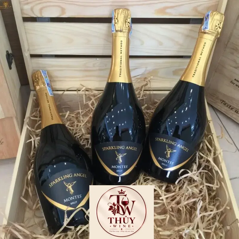Rượu Vang nổ Montes Sparkling Angel Brut cao cấp