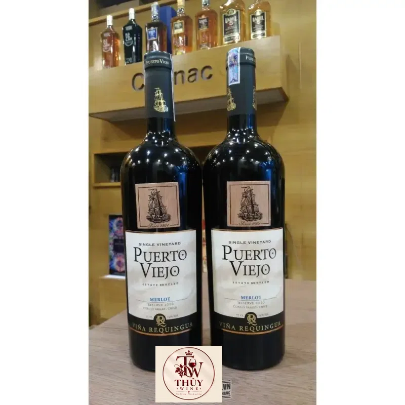 Vang Chile mác gỗ Puerto Viejo Merlot