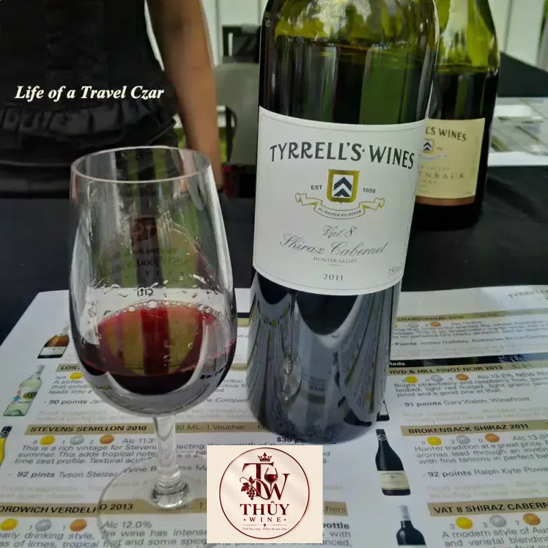 Rượu vang Tyrrells Wines Vat 8 Shiraz Cabernet Hunter Valley uống ngon