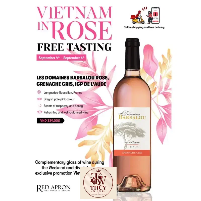 Địa chỉ mua vang phap barsalou les domaines rose grenache gris giá rẻ nhất