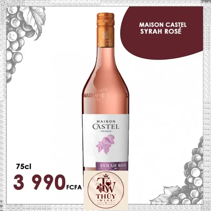 Giá vang phap maison castel syrah rose