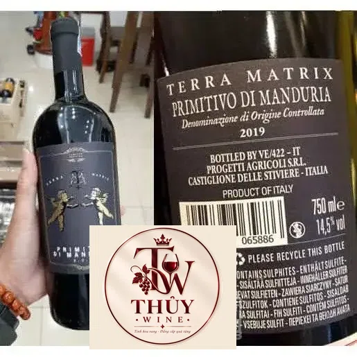 Giá ruou vang y terra matrix primitivo di manduria