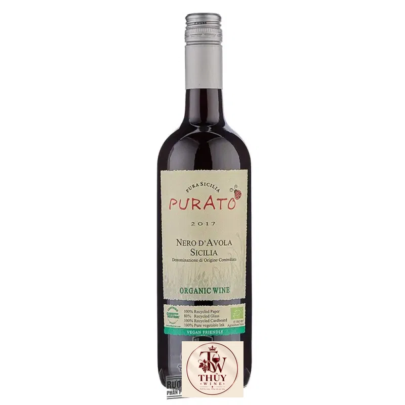 Vang Ý Purato Nero dAvola Sicilia Organic