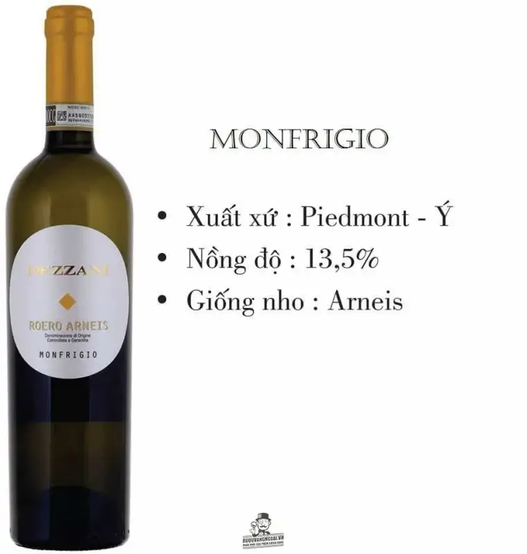 Vang Trắng Dezzani Roero Arneis Monfrigio