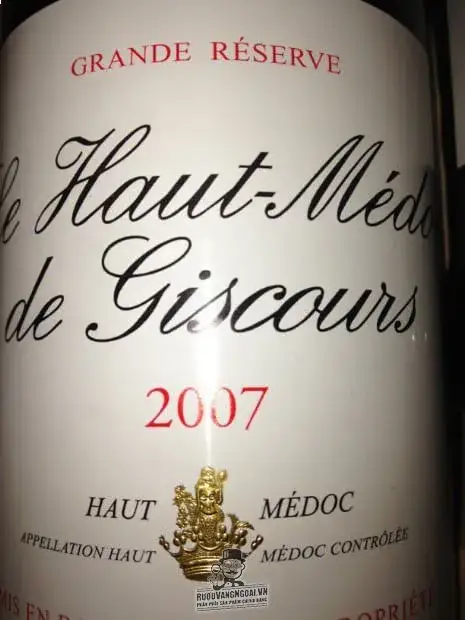 Vang Pháp Le Haut Medoc de Giscours 2012
