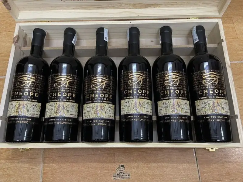 Rượu Vang Ý CHEOPE PRIMITIVO DI MANDURIA 18,5 ĐỘ SIÊU NGON