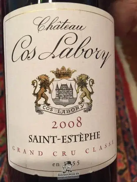 Vang Pháp Chateau Cos Labory Saint Estephe 2008